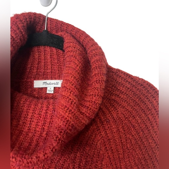 Madewell Turtleneck Sweater In Heather Ruby Size S - Picture 4 of 4